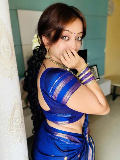 Manasi Naik purple Saree Look, manasi naik