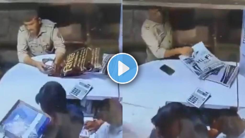policeman's theft goes viral Meerut police video