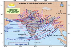Monsoon update seasonal winds cover country rain expected for five days