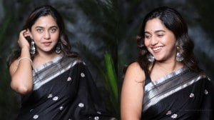 Photos: पारिजातच्या फुलांची एम्ब्रॉयडरी असलेल्या काळ्या साडीत मृण्मयी देशपांडेचा लूक