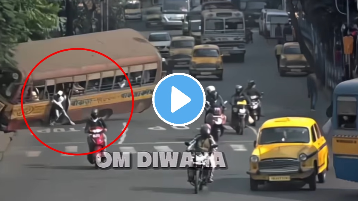 Bus Accident Viral Video dangerous accident captured in cctv video viral