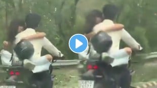 Couple caught kissing on moving motorcycle shocking video goes viral on social media