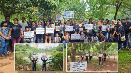 Thane residents and environmentalists oppose TMC decision to beautify Kavesar Lake in Hiranandani