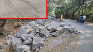 Cracks concrete road Aarey, concrete road Aarey,