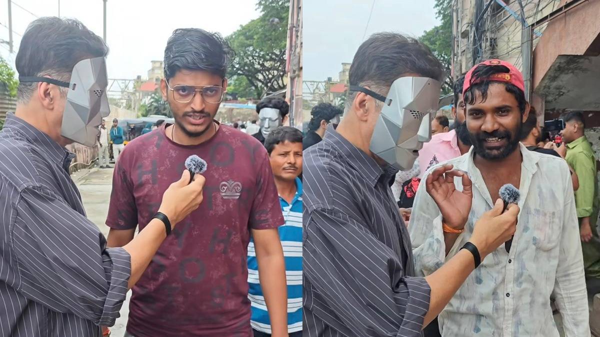 Akshay Kumar wearing killer mask reached outside cinema hall Housefull 5