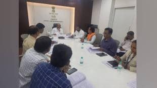 Minister Vikhe urged faster irrigation work in Akole Sangamner survey proposal to follow