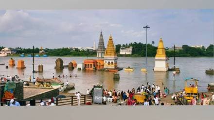 Chandrabhaga river over flowing