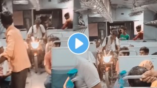 Viral Video Young Boy Driving Bike In local Train