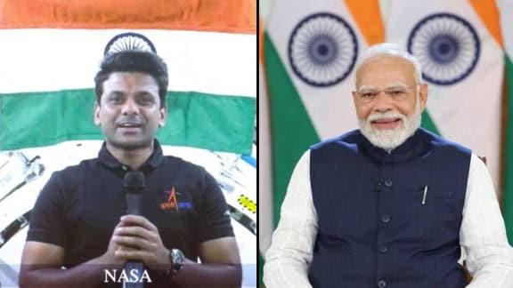 PM Modi interacts to Shubhanshu Shukla