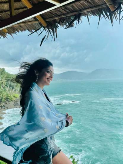 Pooja Sawant Denim Shorts Look