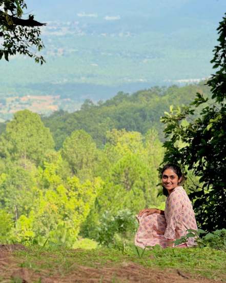 Rinku Rajguru Nature Photoshoot No Makeup Look