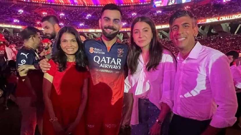 Rishi Sunak And Akshata Murty shares special moment with Virat and Anushka