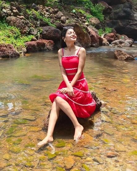Rohini Naik Red Skirt-Top Photoshoot