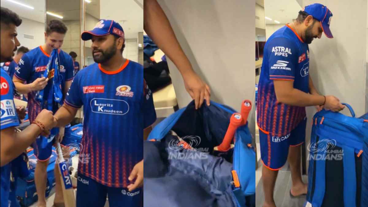 Rohit Sharma Gives Bat to Mumbai Indians Player After IPL 2025 Qualifier 2 Karna Sharma Asks For Bat Video Viral