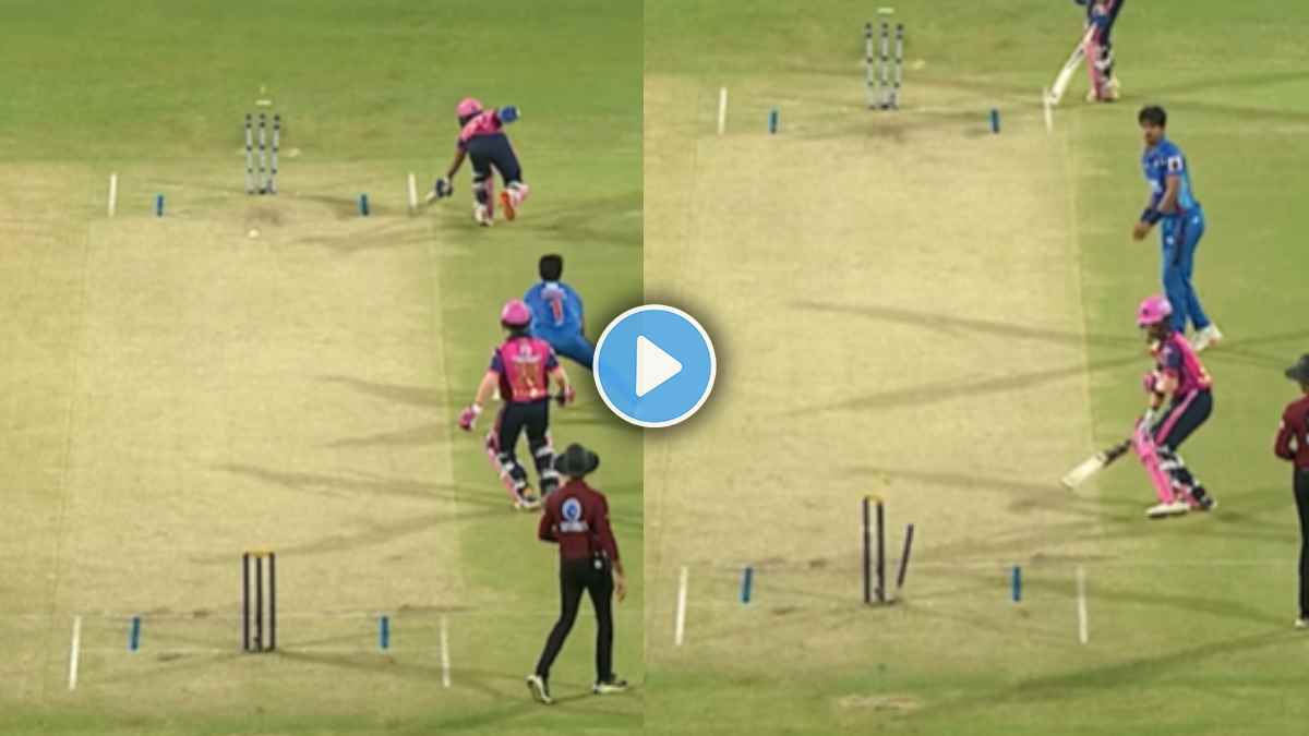 MPL 2025 Raigad Royals vs Puneri Bappa Match Bizarre Runout Ball Hits Both Side Stumps Watch Video