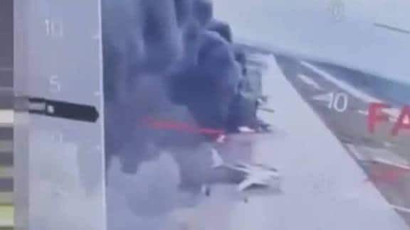 Ukrainian Drones Strike Airbase In Russia