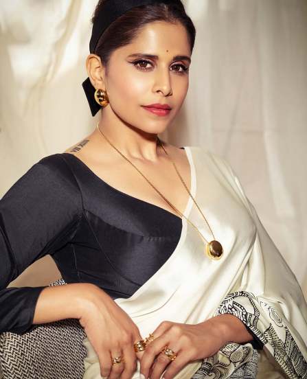 Sai Tamhankar White Saree Look