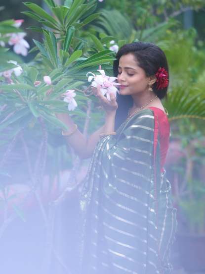 Shivali Parab saree look, shivali parab in green saree