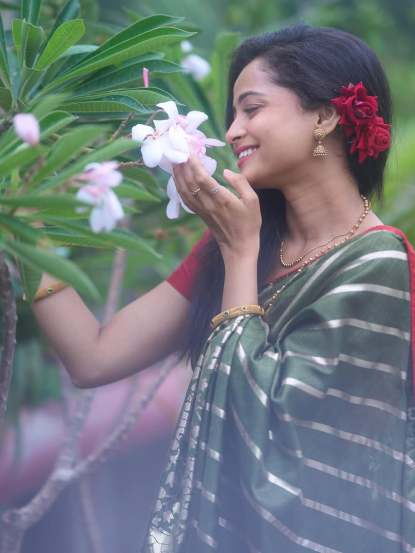 Shivali Parab saree look, shivali parab in green saree