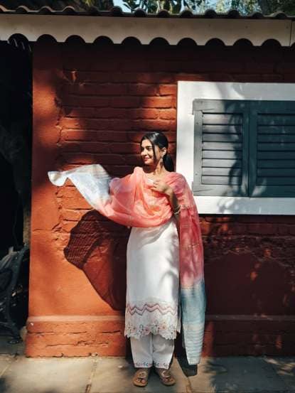 Shivani Mundhekar White Dress Look