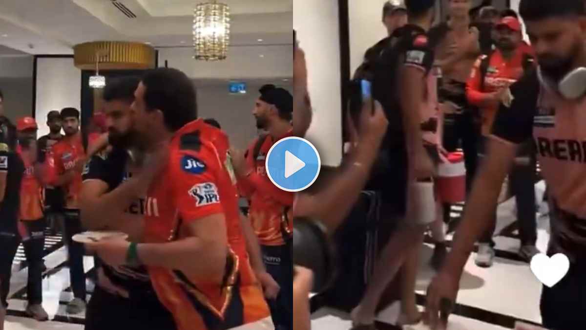 Shreyas Iyer Got Kiss on Cheek From PBKS Co Owner Ness Wadia He Wipes His Face Off With Tissue Video