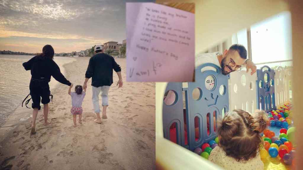 Virat Kohli Daughter Vamika Writes Letter For Virat on Fathers Day and Gives Sign on it