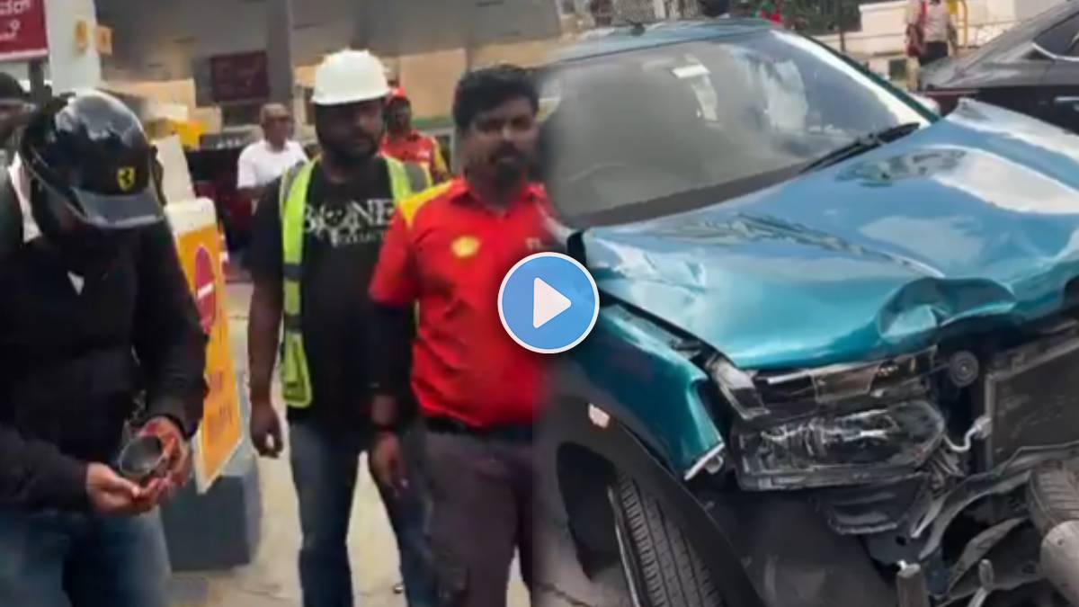 Woman Abuses Bleeding Biker After Car Bike accident