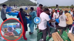‘नुस्ती खेचाखेची अन् भांडण’, योगा मॅटसाठी लोकांची उडाली झुंबड, अक्षरश: टेम्पोत भरले अन्…; विशाखापट्टणममधील योग सत्राचा ‘तो’ Video Viral