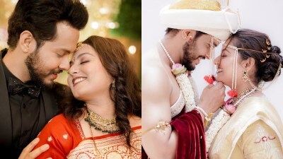 लग्नानंतर कोकणातल्या गावी पोहोचला मराठी अभिनेता, पत्नीसह घेतलं कुलदैवतचं दर्शन