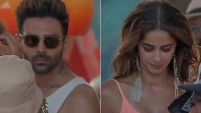 कार्तिक आर्यन, अनन्या पांडेच्या नव्या चित्रपटातील लूकची होतेय चर्चा; सेटवरील फोटो व्हायरल