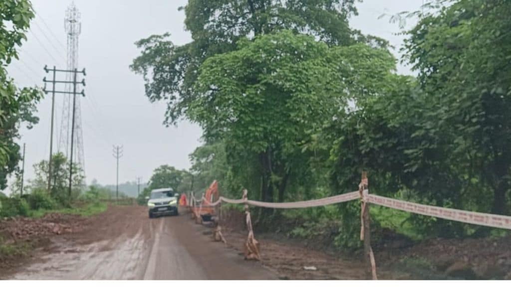 badlapur murbad concrete road construction barvi dam road diversion