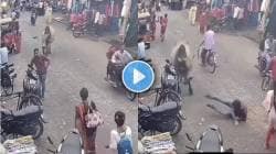 VIRAL VIDEO : रस्त्यावर फोनवर बोलत असतानाच पाठीमागून बैल आला अन्…, पुढे घडलं ते फार भयानक