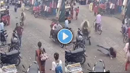 bull attack man viral video