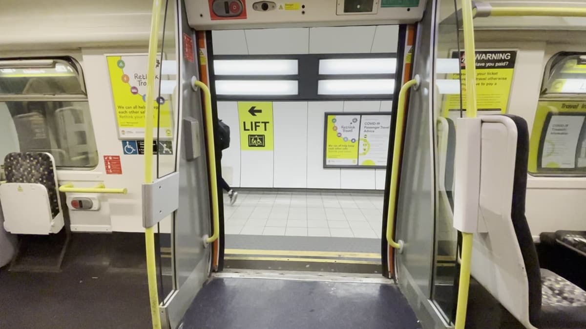 local trains with automatic doors