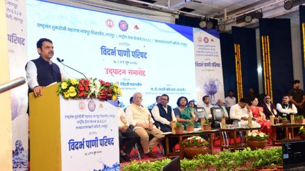 Nagpur, Maharashtra chief minister, Devendra fadanvis, rashtrasant tukdoji maharaj university, Vidarbha pani parishad, statement on operation sindoor, water war, water crisis, jaldoot