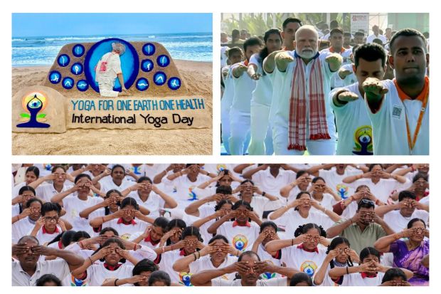 विशाखापट्टणममधून योग दिनाचे नेतृत्व२१ जून रोजी पंतप्रधान नरेंद्र मोदी यांनी आंध्र प्रदेशातील विशाखापट्टणम येथून ११ व्या आंतरराष्ट्रीय योग दिनाला भव्य प्रारंभ केला. जगभरातील १९१ देशांमध्ये साजऱ्या झालेल्या या उपक्रमात लाखो लोक सहभागी झाले होते.'एक पृथ्वी, एक आरोग्य' या संकल्पनेवर भरया वर्षी योग दिनाची थीम होती – 'One Earth, One Health'. पंतप्रधान मोदींनी जागतिक आरोग्य आणि मानसिक शांतीसाठी योगाच्या भूमिकेवर प्रकाश टाकला. सध्या जगभरातील लोक अशांतीचा अनुभव घेत आहेत. अशा या काळात त्यांनी लोकांना स्वतःच्या आरोग्यावर लक्ष केंद्रित करण्याचे आवाहन केले.