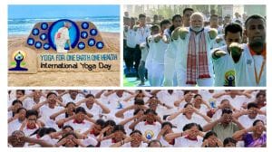 Photos: पंतप्रधान मोदींच्या नेतृत्वाखाली देशभरात योग उत्सव साजरा