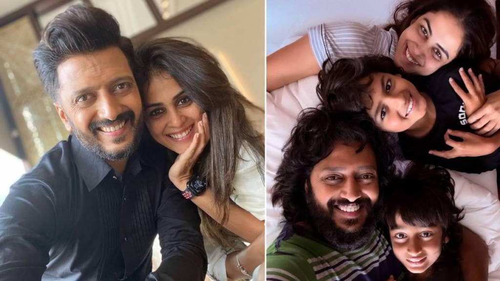 Riteish Deshmukhs special post for wife Genelia shares picture with children