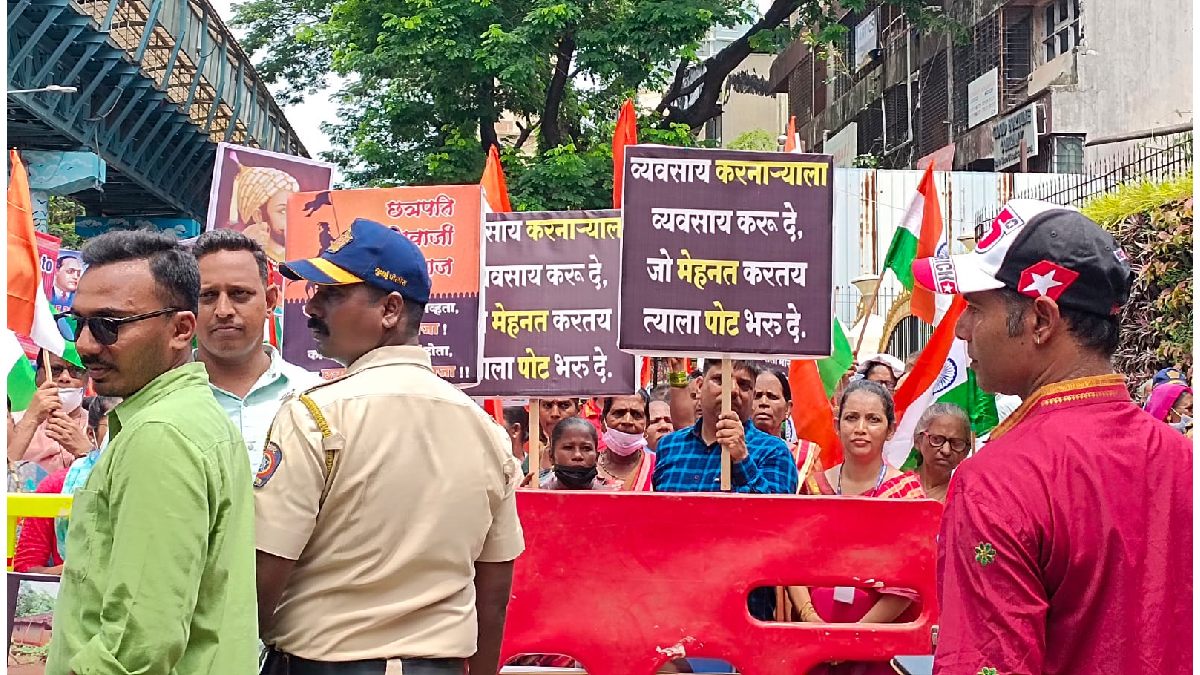 gorai residents march to municipal office to protenst against municipal notice