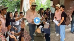 परीक्षा द्यायला गेलेल्या बॉलीवूड अभिनेत्याभोवती जमली चाहत्यांची तुफान गर्दी, ‘या’ विषयात घेत आहे शिक्षण; साधेपणाचं कौतुक