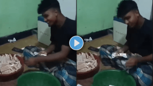 Shocking video of young man packing ice-cream after tasting it viral video on social media