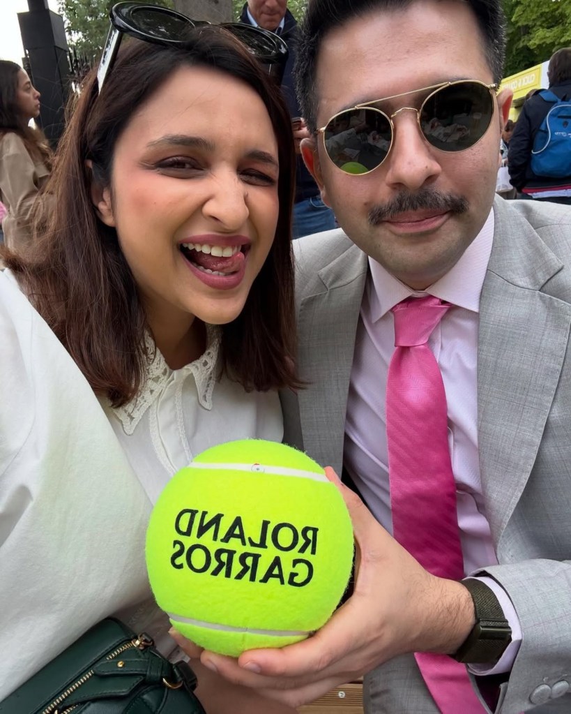 Parineeti Chopra Raghav Chadha French Open Romance in Paris Latest Photos | Parineeti Chopra Raghav Chadha Paris Romance with French Open 2025 Final Match