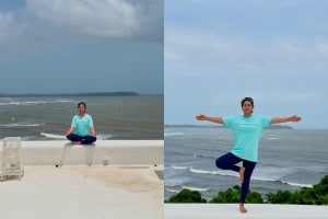 International Yoga Day 2025: ‘yoga with perfect’ समुद्रकिनाऱ्यावर हिना खानचा परफेक्ट योग मोमेंट