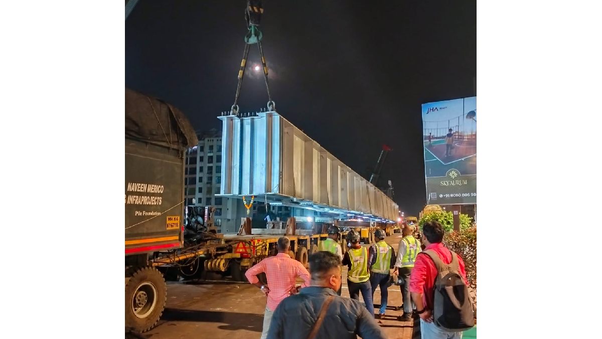 important phase of metro 9 project completed in bhayander, bridge finally built over railway tracks