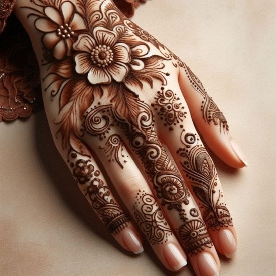 Easy mehndi designs with AI