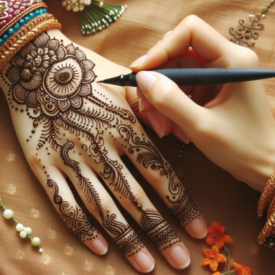 Explore Trendy Mehndi Designs Made with AI