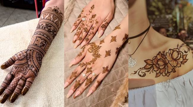 Royal Mehndi Designs to Pair with One-Shoulder and Off-Shoulder Gowns