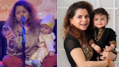 आईपण भारी देवा! गाणं गाताना कार्तिकी गायकवाड पार पाडतेय आईचं कर्तव्य