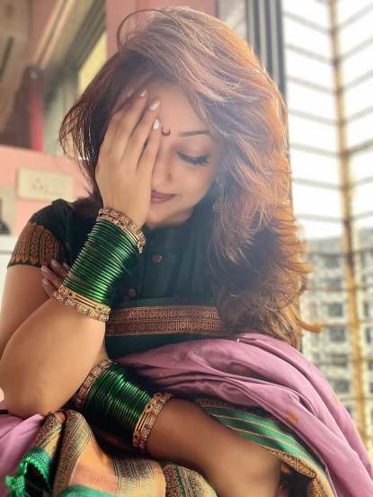 manasi naik saree look vat purnima 2025