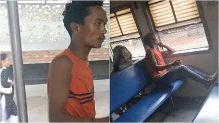 Drunk Man Indecent Act in Mumbai local train